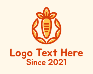 All Natural - Organic Orange Carrot logo design