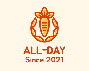 Organic Orange Carrot logo design