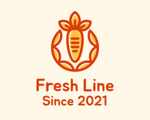 Organic Orange Carrot logo design