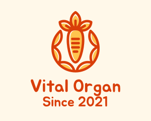 Organic Orange Carrot logo design