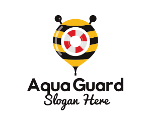 Lifeguard - Bee Rescue Location Pin logo design