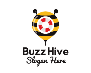 Bee Rescue Location Pin logo design