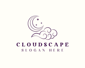 Moon Cloud Star logo design