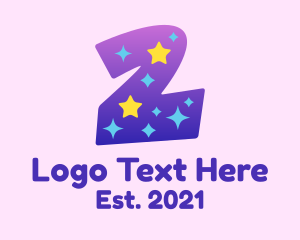 Number - Colorful Starry Two logo design