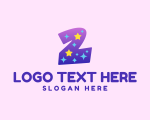 Star - Colorful Children Number Two logo design