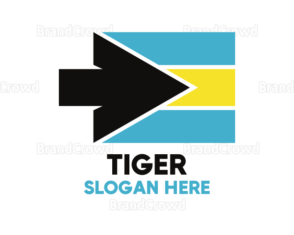 Bahamas Flag Arrow Logo