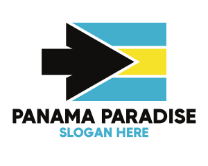 Bahamas Flag Arrow logo design