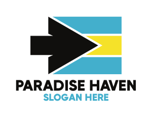 Bahamas Flag Arrow logo design