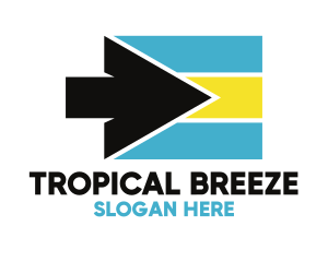 Caribbean - Bahamas Flag Arrow logo design