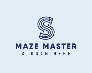 Maze Letter S logo design