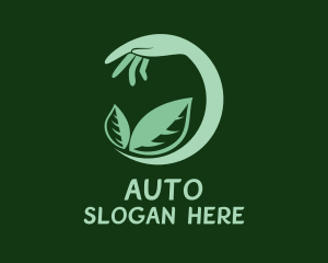 Vegetable - Leaf Gardening Hand logo design