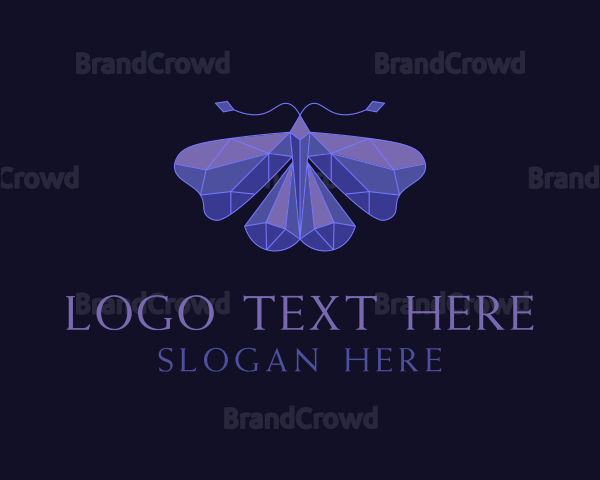 Elegant Geometric Butterfly Logo