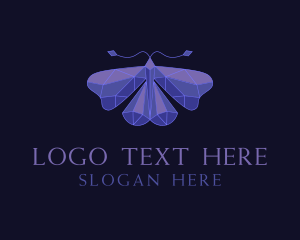 Diamond - Elegant Geometric Butterfly logo design