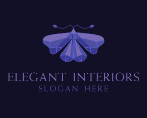  Elegant Geometric Butterfly logo design