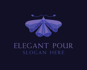  Elegant Geometric Butterfly logo design