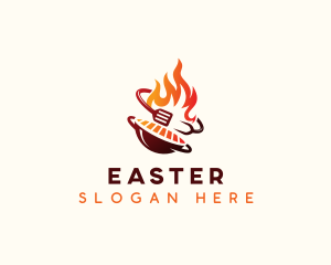 Roast Grill Flame  Logo