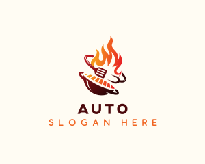 Roast Grill Flame  Logo