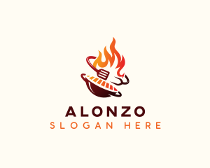 Roast Grill Flame  logo design