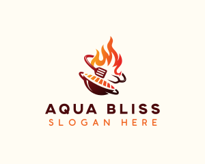 Roast Grill Flame  logo design