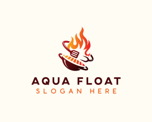 Roast Grill Flame  logo design