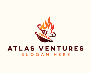 Roast Grill Flame  logo design