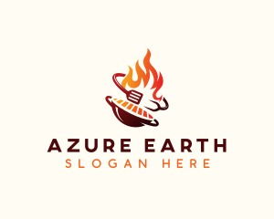 Roast Grill Flame  logo design