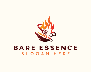 Roast Grill Flame  logo design