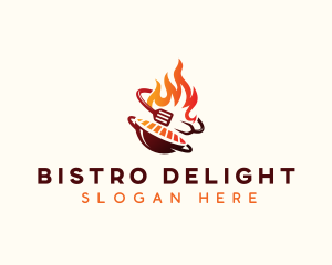 Roast Grill Flame  logo design