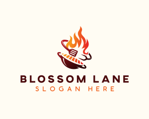 Roast Grill Flame  logo design