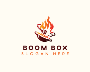 Roast Grill Flame  logo design