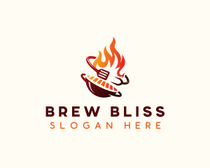 Roast Grill Flame  logo design