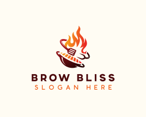 Roast Grill Flame  logo design