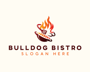 Roast Grill Flame  logo design