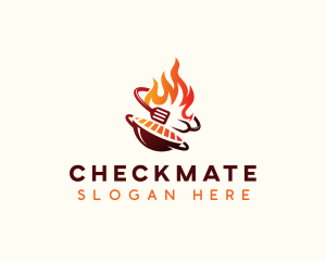 Roast Grill Flame  logo design