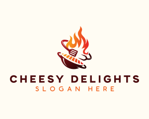 Roast Grill Flame  logo design