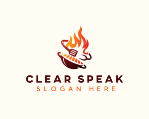 Roast Grill Flame  logo design