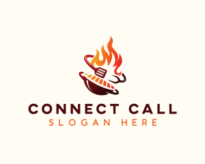 Roast Grill Flame  logo design