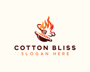 Roast Grill Flame  logo design