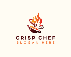 Roast Grill Flame  logo design