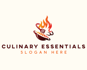 Roast Grill Flame  logo design