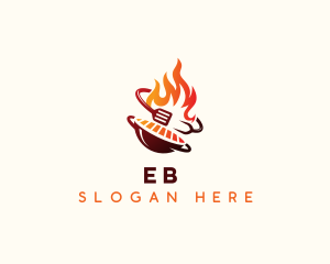 Roast Grill Flame  logo design