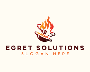 Roast Grill Flame  logo design