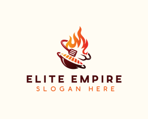 Roast Grill Flame  logo design