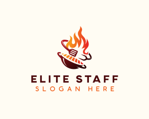 Roast Grill Flame  logo design