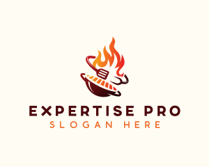 Roast Grill Flame  logo design