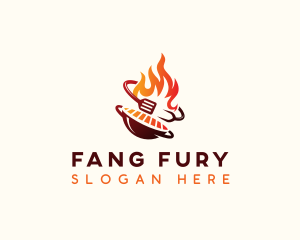 Roast Grill Flame  logo design