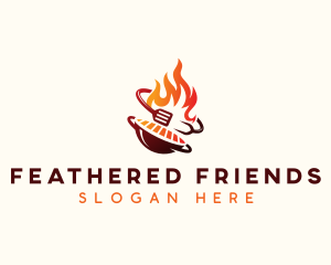 Roast Grill Flame  logo design