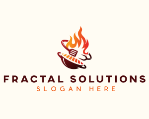 Roast Grill Flame  logo design