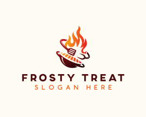 Roast Grill Flame  logo design