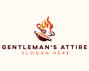 Roast Grill Flame  logo design